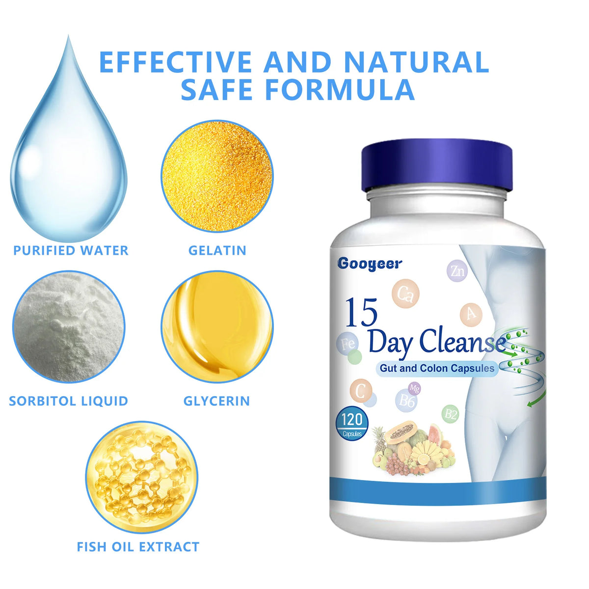 Gut And Colon Cleanse Capsules For Digestive Support and Energy