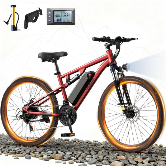 Qlife Racer Ultra Full Suspension 21 Speed Electric Mountain Bike