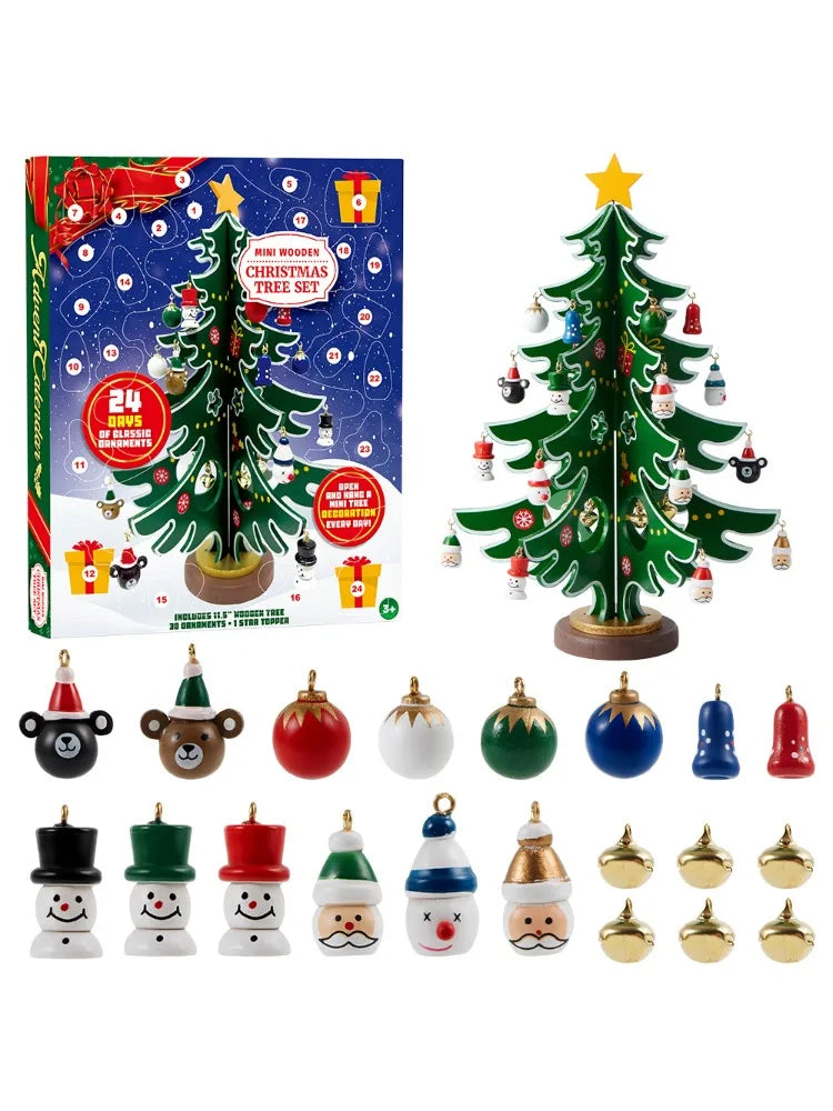 Joyfy Christmas Advent Calendar With Tree Ornaments For Holiday Countdown