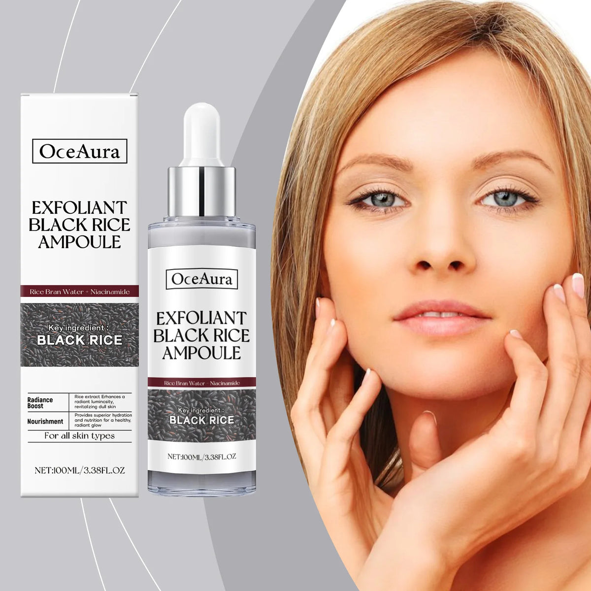 Black Rice Exfoliating Ampoule with Niacinamide for Radiant Skin