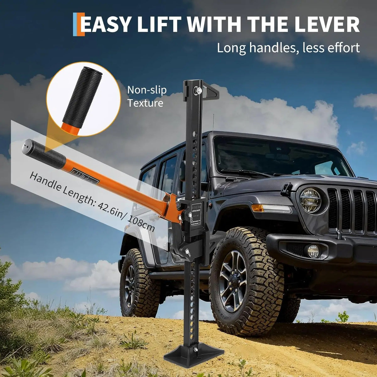 HiMISS Heavy Duty Farm Jack for Truck and SUV Recovery