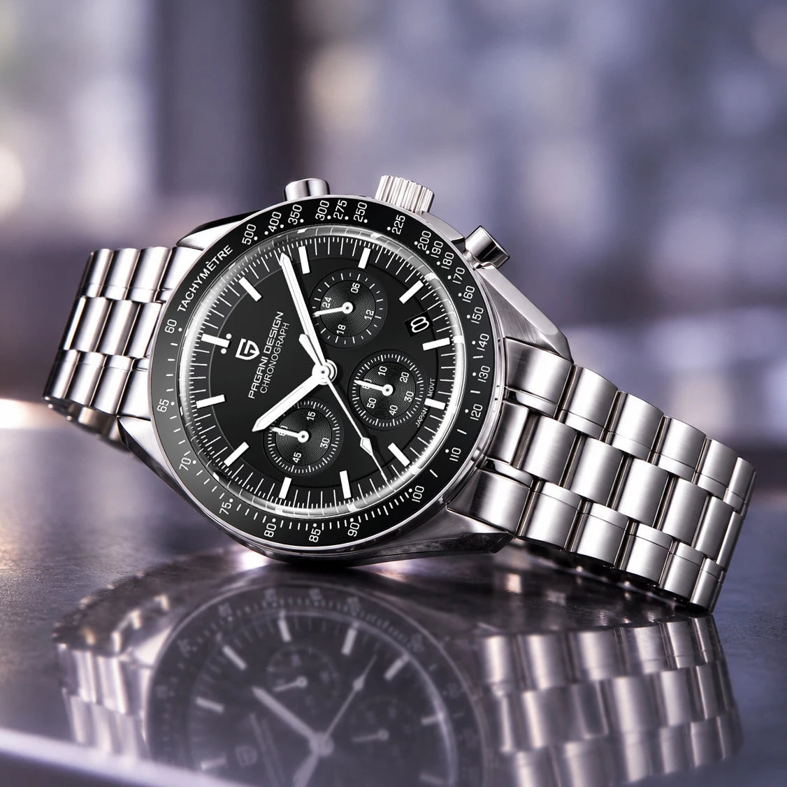 Pagani Design Men's Sapphire Quartz Chronograph Sports Watch