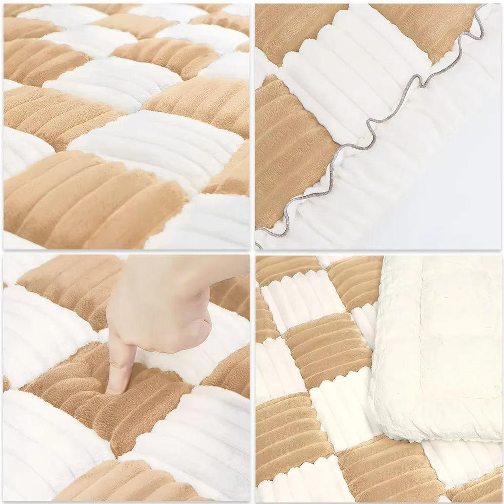 CWV Coral Fleece Dog Bed Cover With Anti Slip Protection
