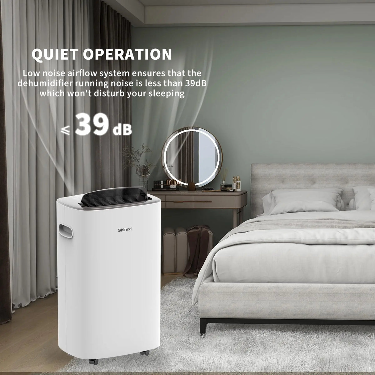 Shinco Dehumidifier for Homes and Basements With Drain Hose