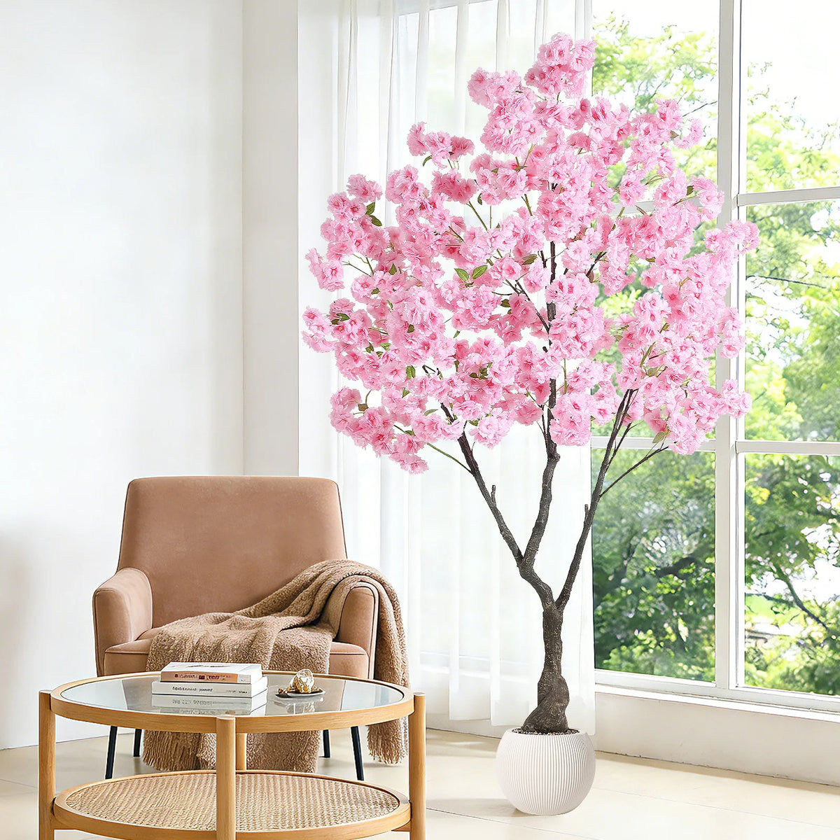 HiMISS Artificial Cherry Blossom Tree for Indoor Home Decor