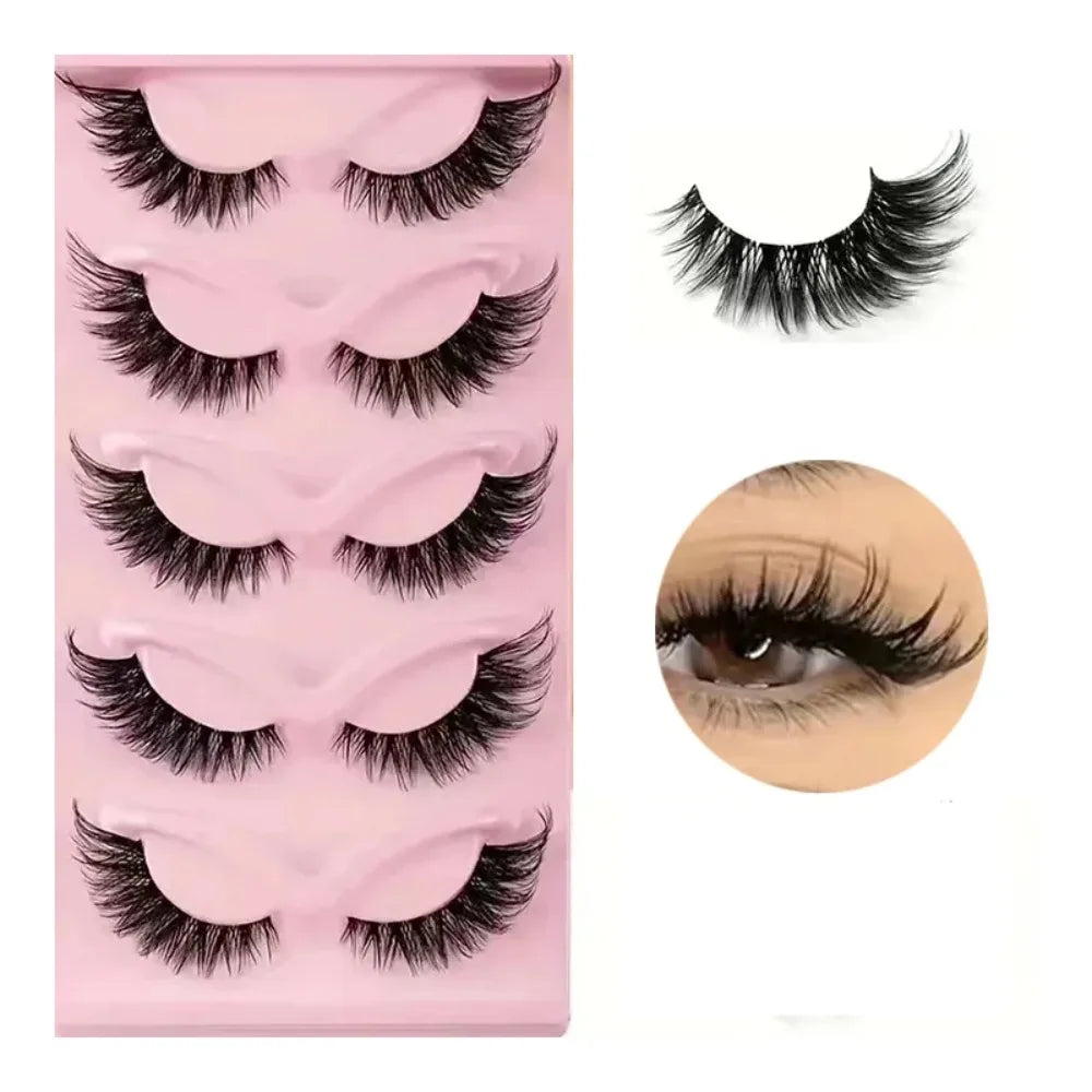 Natural Wispy Cat Eye Strip False Eyelashes For Daily Makeup