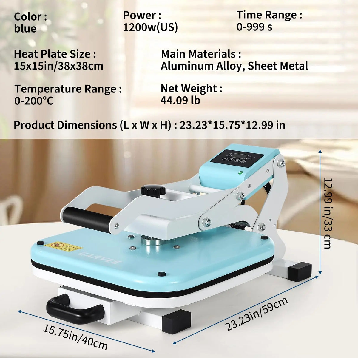 Digital Heat Press Machine for Fast Sublimation and Vinyl Transfers