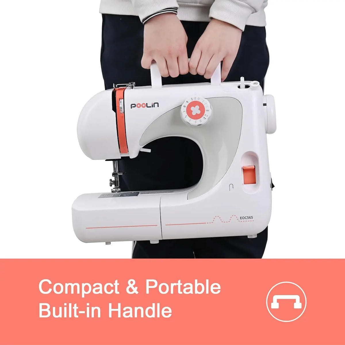 POOLIN EOC565 Computerized Sewing Machine With 27 Stitch Applications