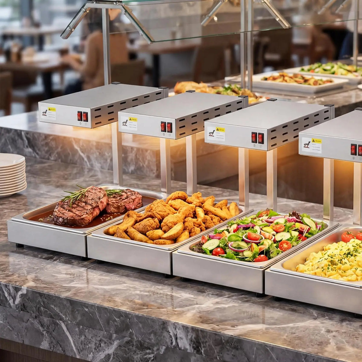 Adoolla Commercial Infrared Food Warmer Lamp for Restaurants and Buffets