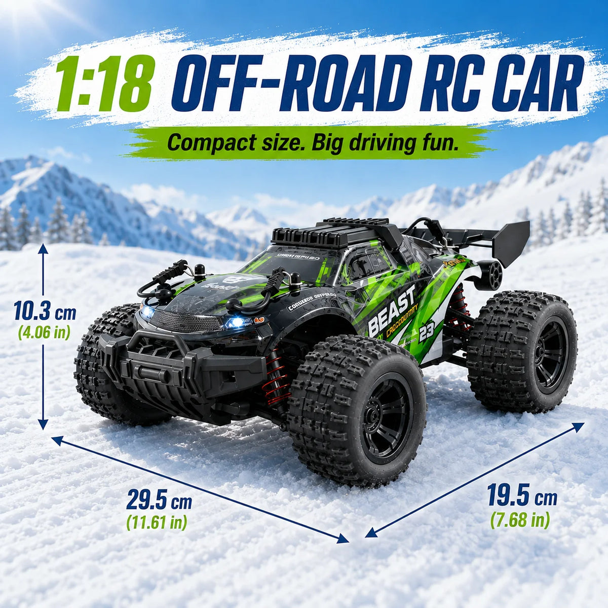 ZNLYRION 4WD Off Road RC Buggy With Metal Bottom Plate
