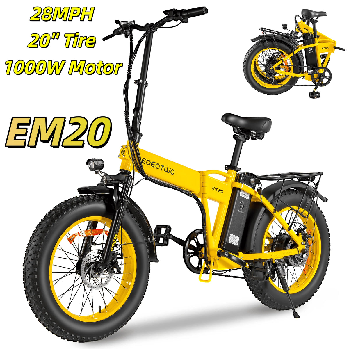 EOEOTWO Fat Tire Electric Bike With Long Range Battery