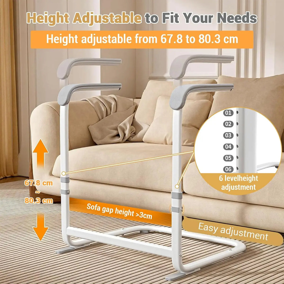 Sofa Stand Assist Rail for Elderly and Mobility Support