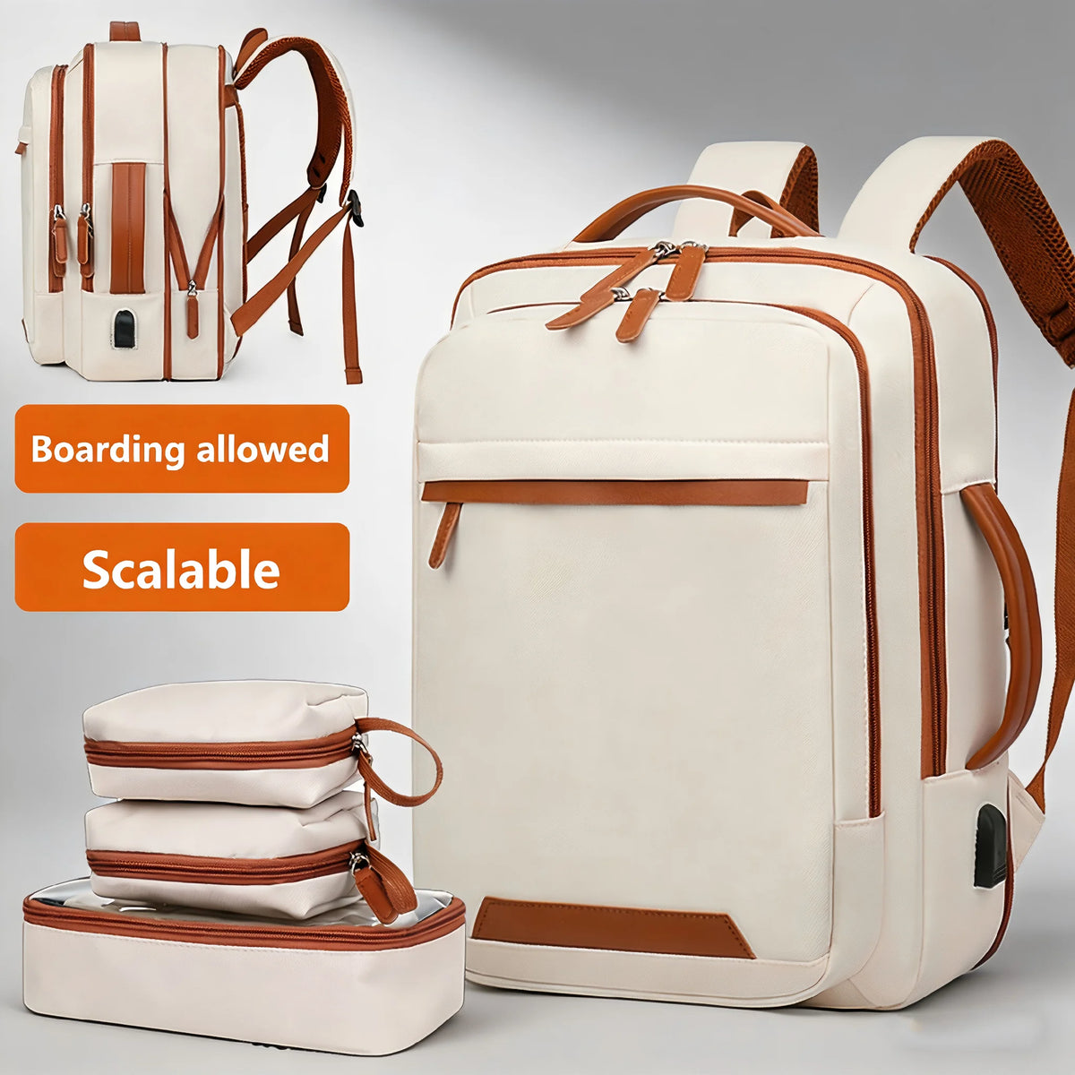 OGEHUAFEE Expandable Commuter Backpack With Wet And Dry Separation