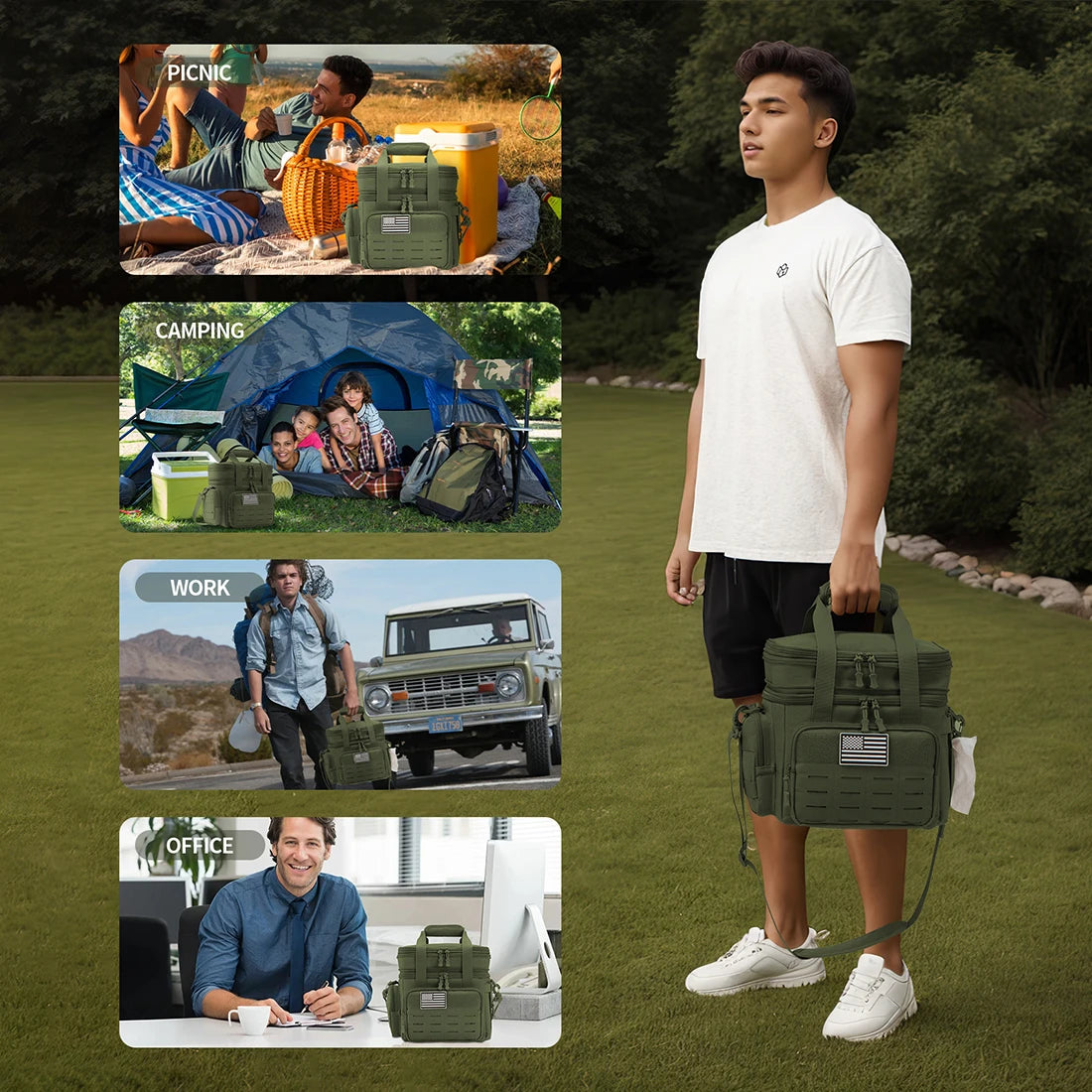 ReFire Gear Expandable Insulated Cooler Bag for Camping and Outdoor Use