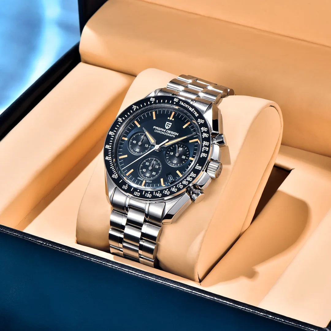 PAGANI DESIGN 1701 Moon Men's Sapphire Glass Chronograph Quartz Watch