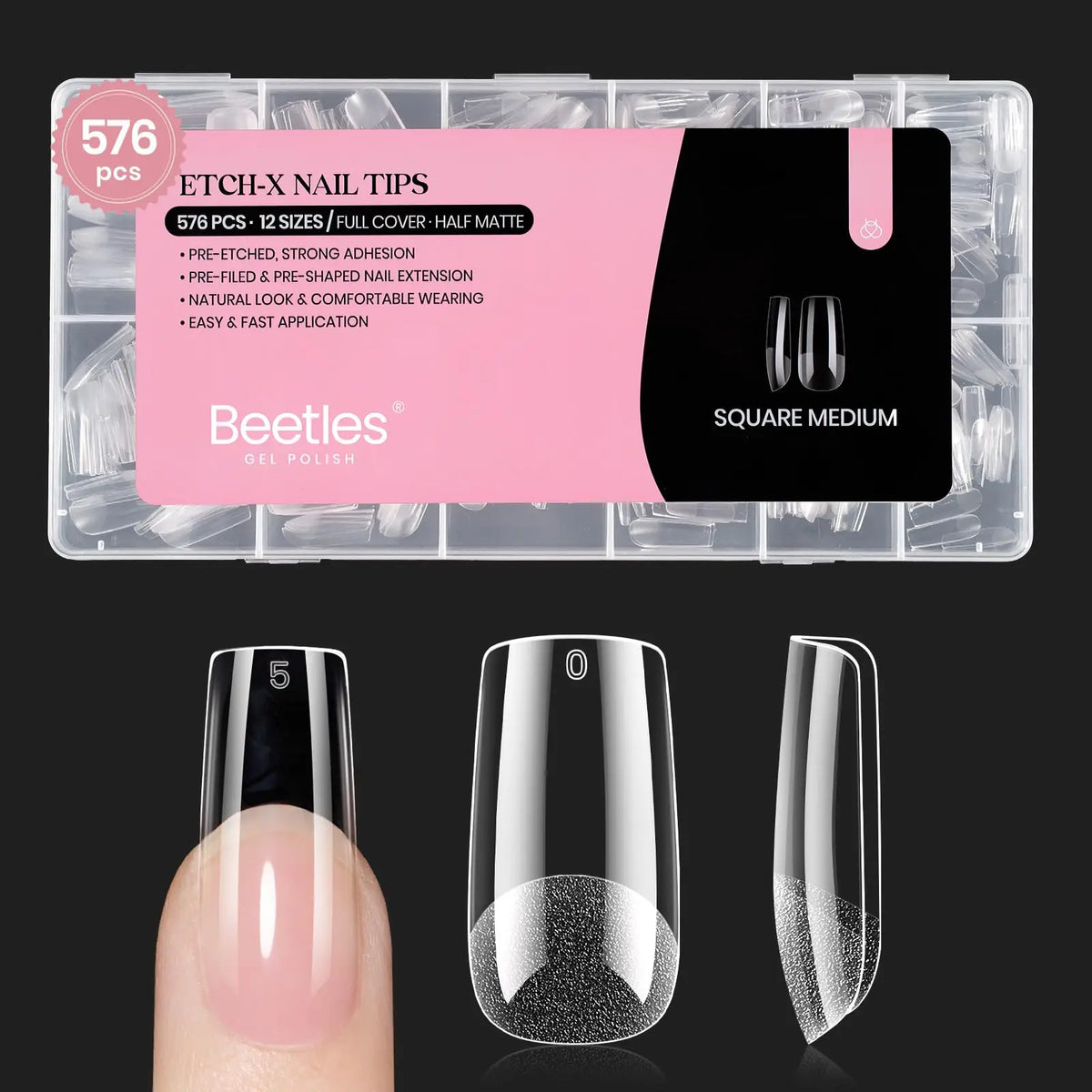 Beetles Full Cover Soft Gel Press On Nail Extension Tips