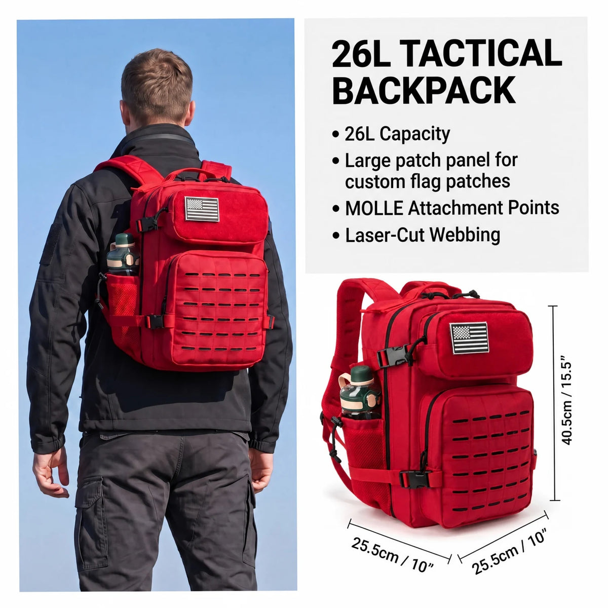 ReFire Gear MOLLE Backpack for Hiking Camping and Travel