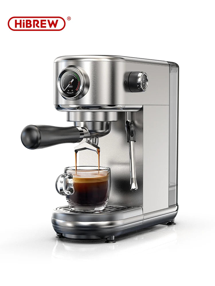 HiBREW 20 Bar Semi Automatic Espresso Machine With Adjustable Temperature