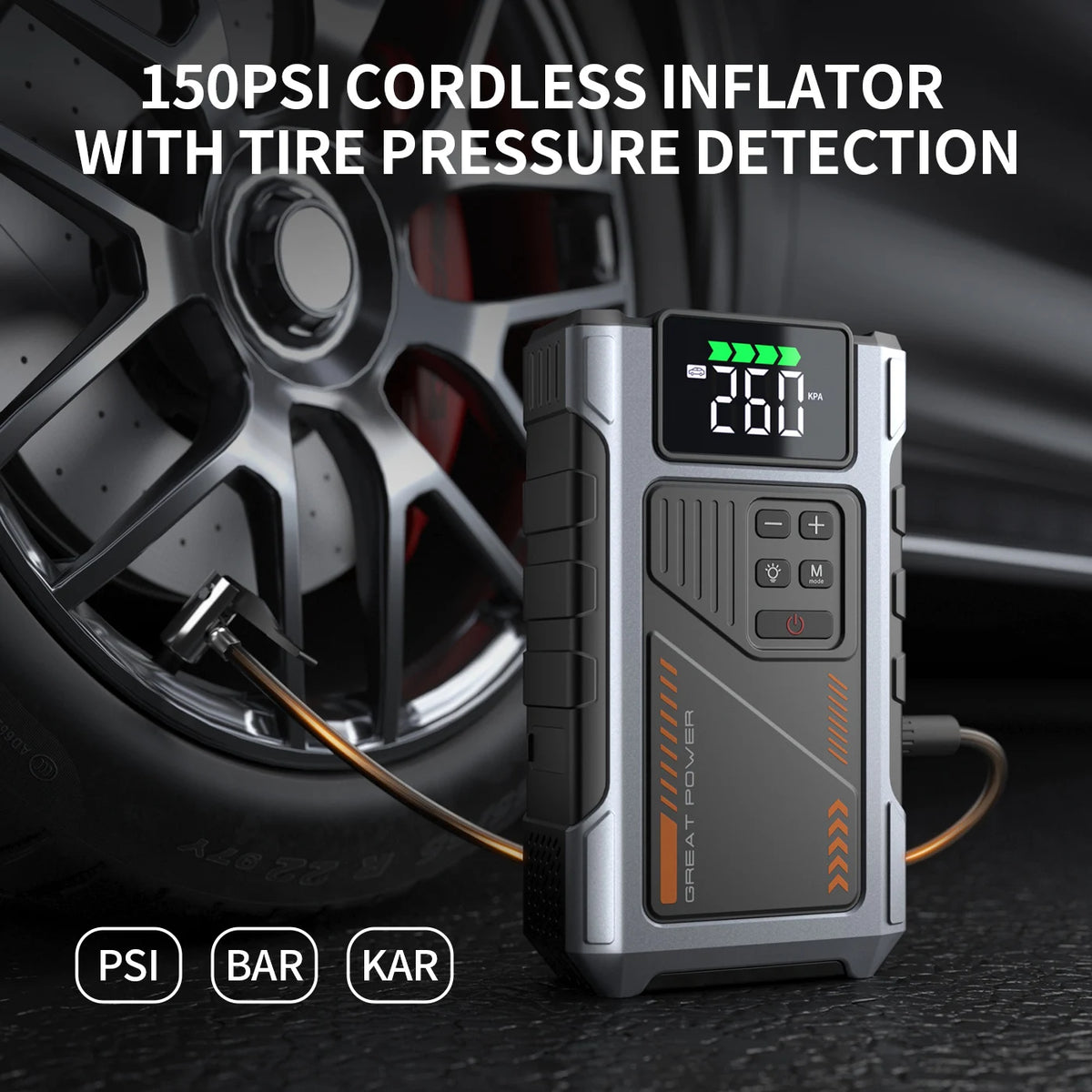 Geeneu Car Jump Starter With Air Compressor And Tire Inflator