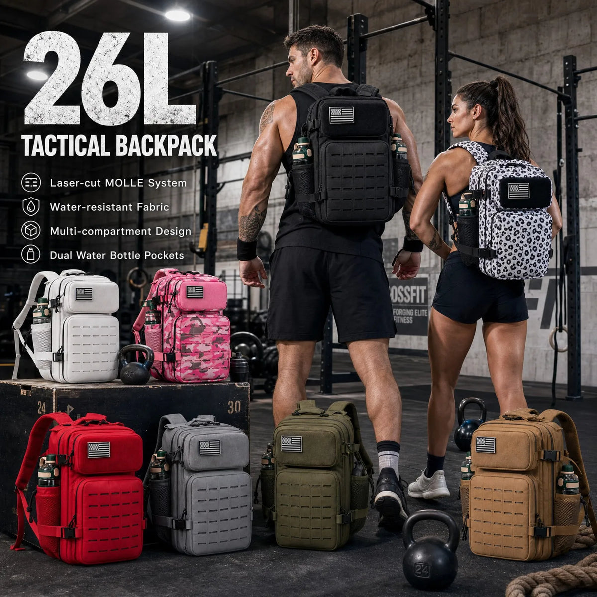ReFire Gear MOLLE Backpack for Hiking Camping and Travel