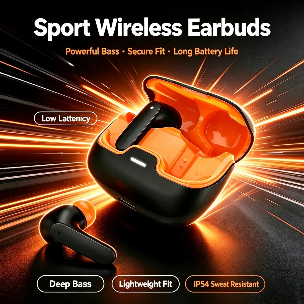Firsting Bluetooth 5.4 Wireless Earphones With ENC Noise Cancelling