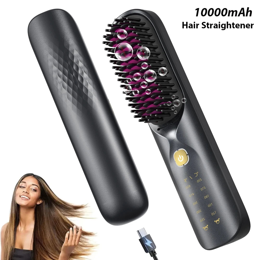 BOPCAL Cordless Hair Straightening Comb Fast Heat Ionic Frizz Control