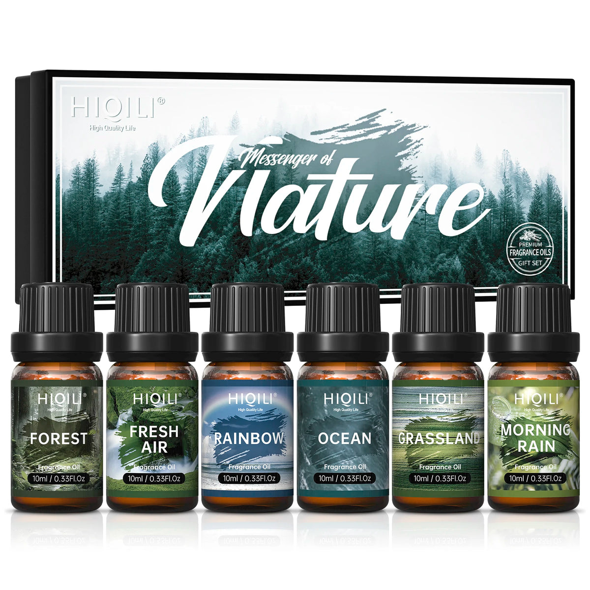 HIQILI Nature Inspired Essential Oil Gift Set For Aromatherapy