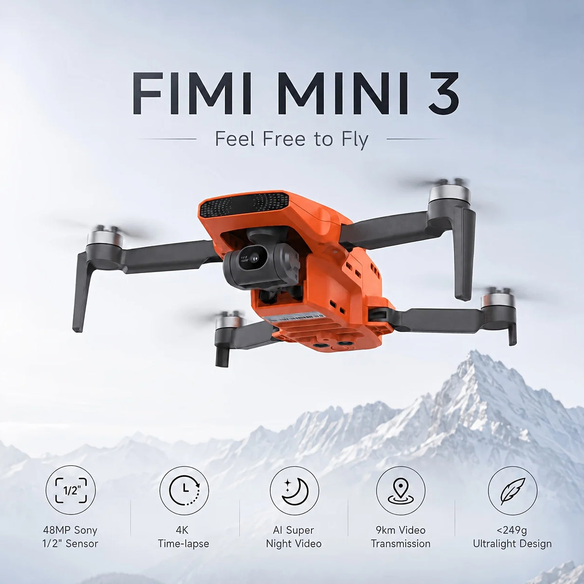 EVANOVM Mini 3 GPS Drone With 4K Camera And Gimbal