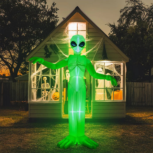Halloween Inflatable Alien Decoration With Built In LED Lights