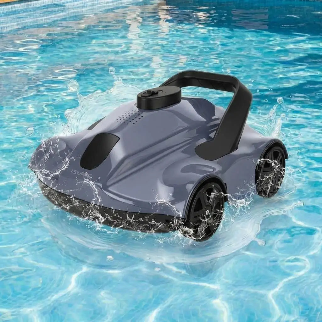 Cordless Robotic Pool Cleaner With Self Parking And Efficient Filtration