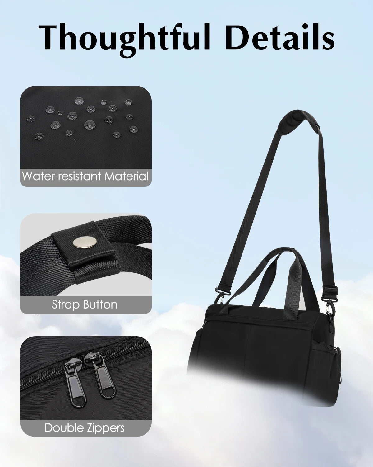 Lightweight Fitness Duffel With Yoga Mat Holder And Wet Pocket