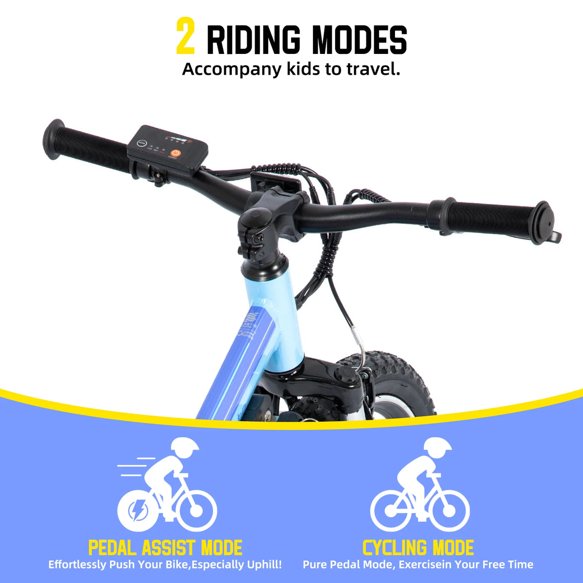 JOYSTAR Kids Electric Mountain Bike With Removable Battery