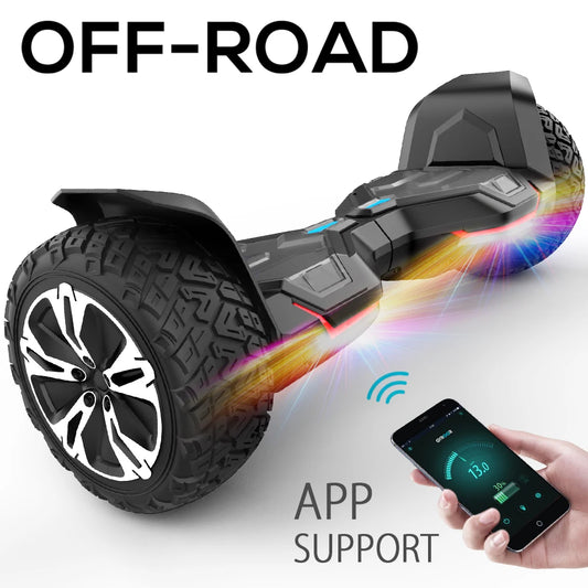 GYROSHOES All Terrain Off Road Hoverboard With Bluetooth Speaker Lights