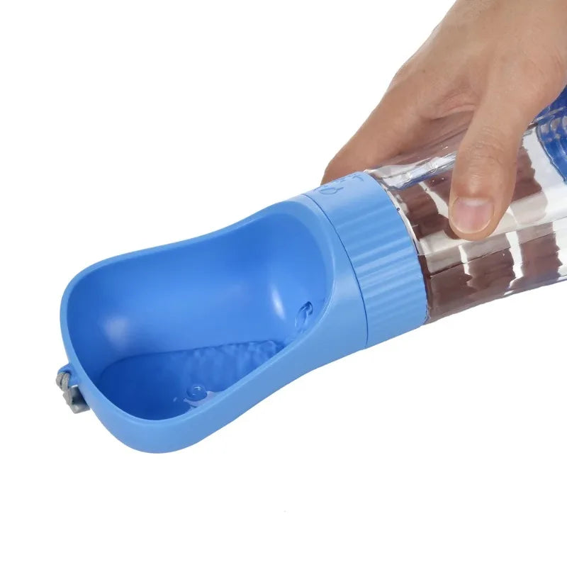 Portable Two In One Glass Pet Travel Water Bottle Dispenser
