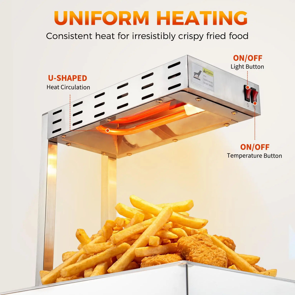 Adoolla Commercial Infrared Food Warmer Lamp for Restaurants and Buffets