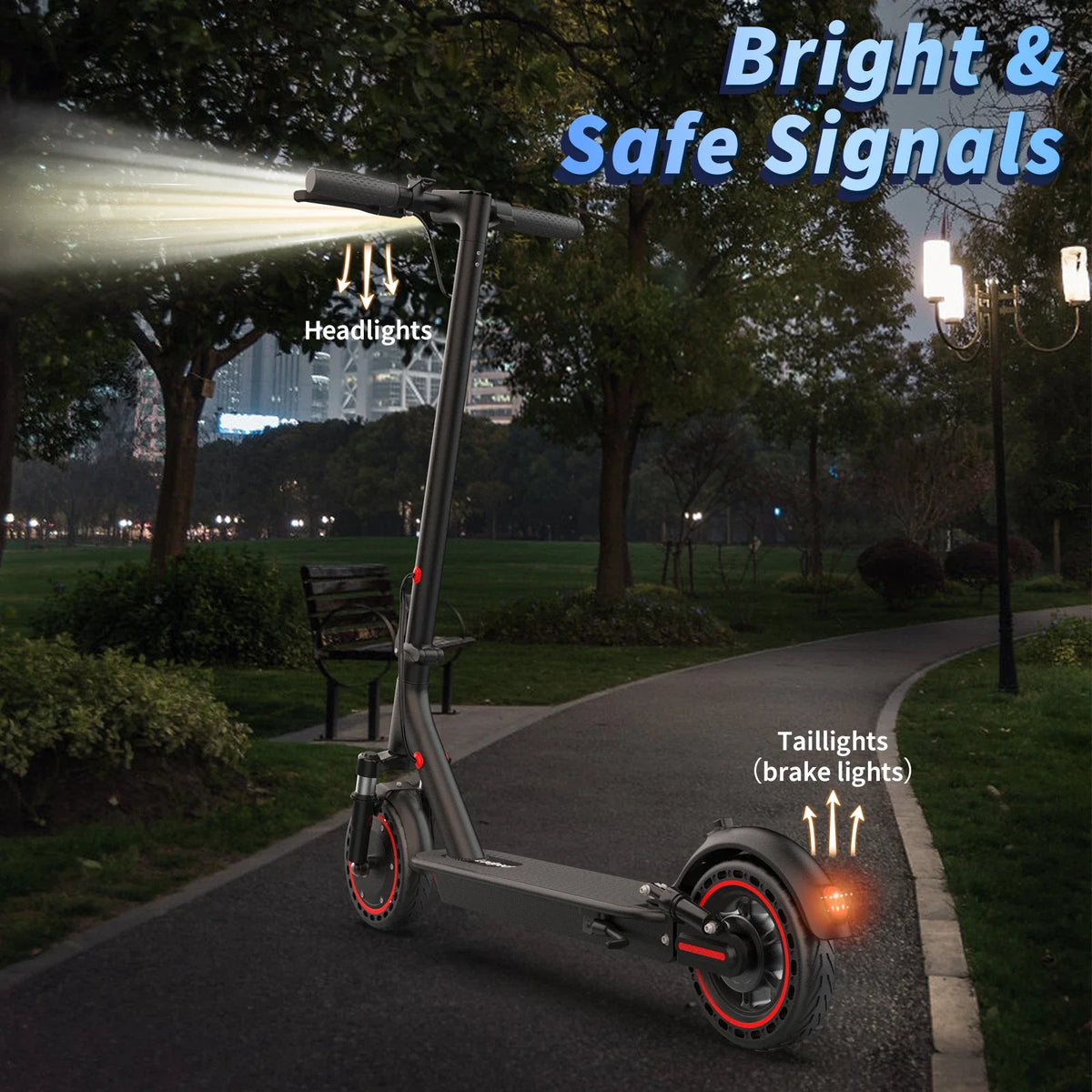 Ladped 350W Electric Scooter With Smart App And Dual Suspension