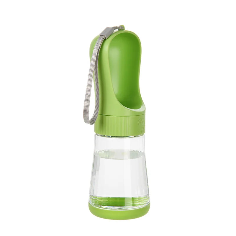 Portable Two In One Glass Pet Travel Water Bottle Dispenser