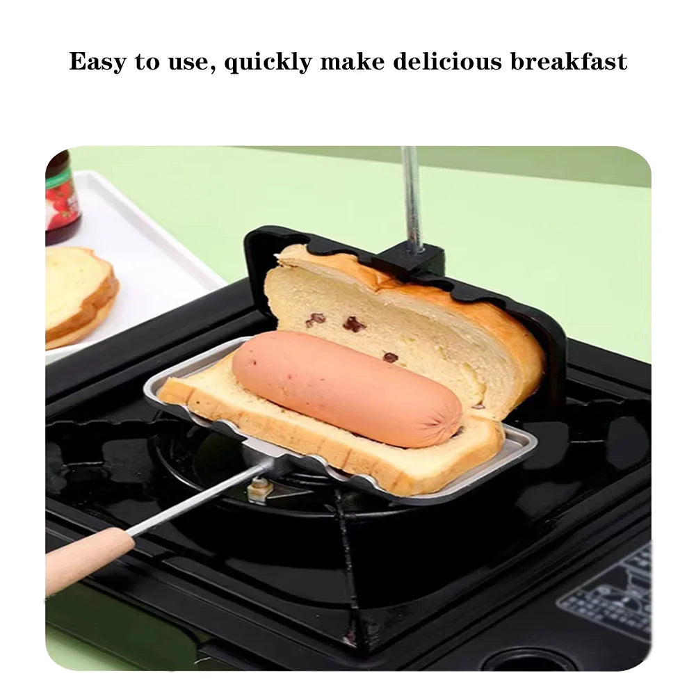 HiMISS Nonstick Double Sided Sandwich Maker And Hot Dog Toaster Pan