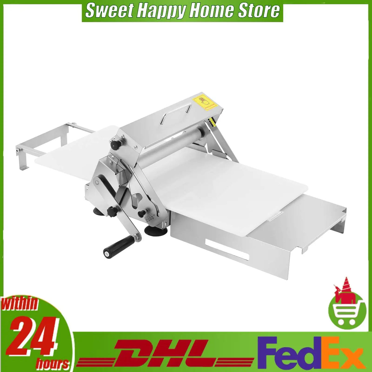 Bymaocar Manual Dough Sheeter for Pastry and Noodle Making