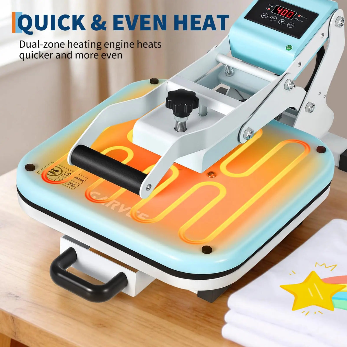 Digital Heat Press Machine for Fast Sublimation and Vinyl Transfers