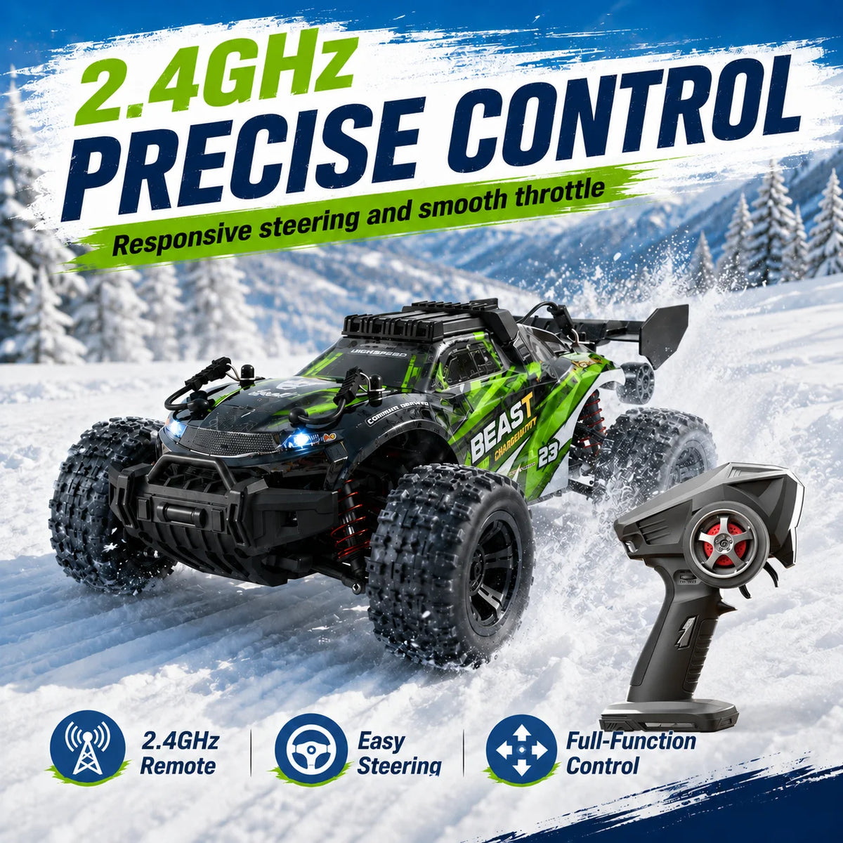 ZNLYRION 4WD Off Road RC Buggy With Metal Bottom Plate