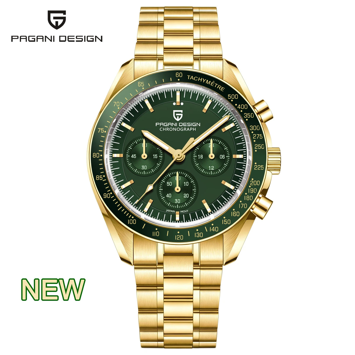 Pagani Design Men's Sapphire Quartz Chronograph Sports Watch