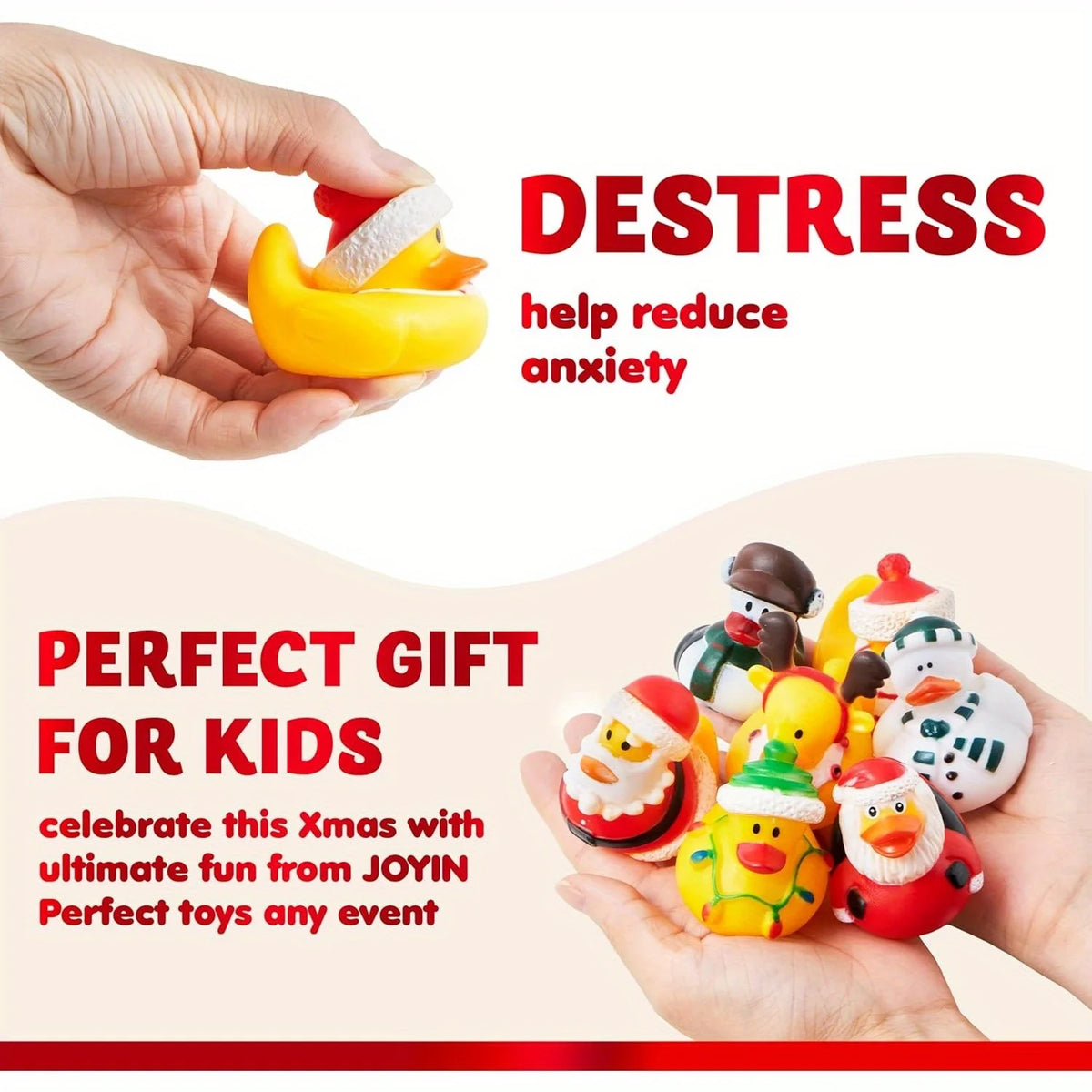 Joyfy Christmas Rubber Ducks, Novelty Toys And Party Favors