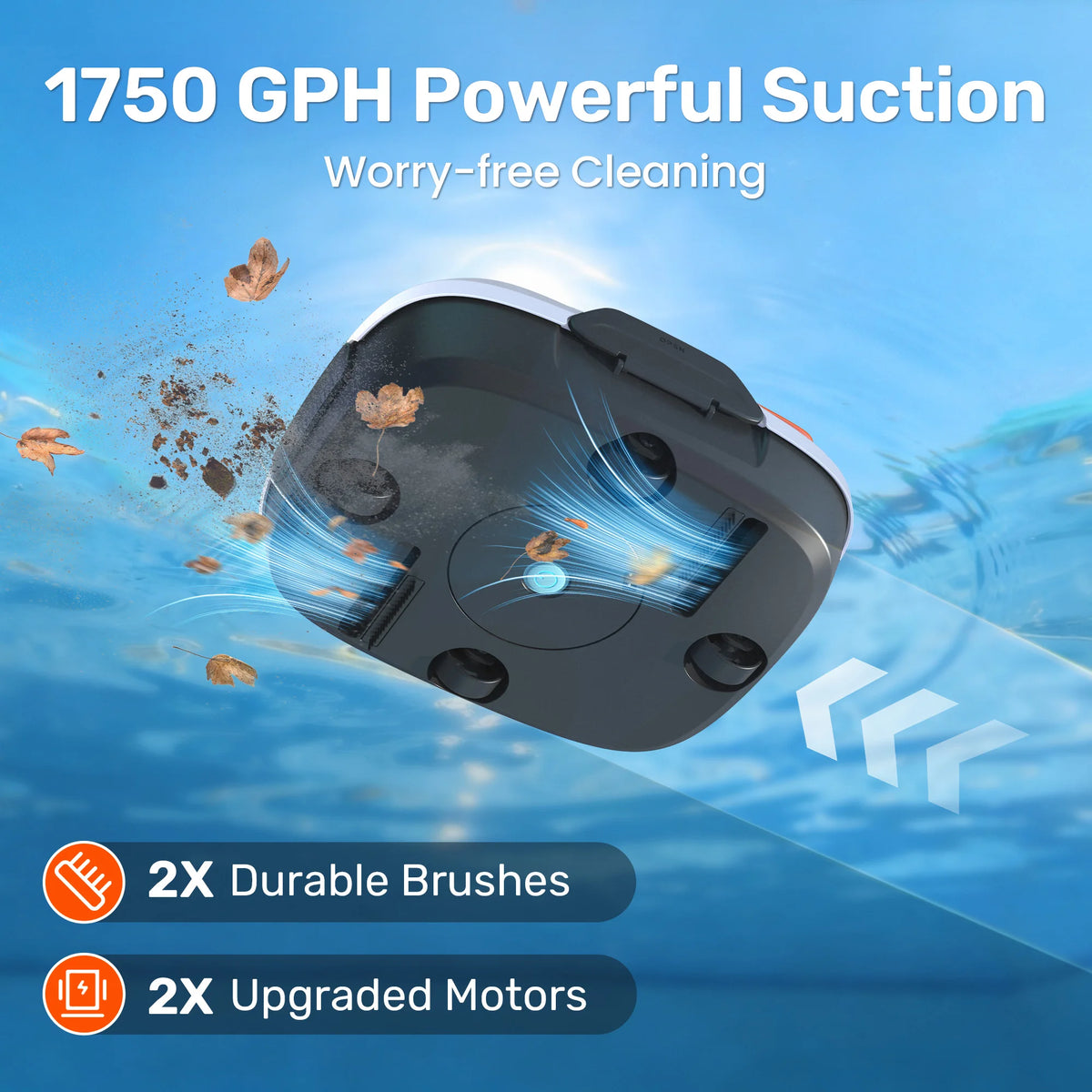 GOSVOR Cordless Robotic Pool Cleaner With Dual Cleaning Modes