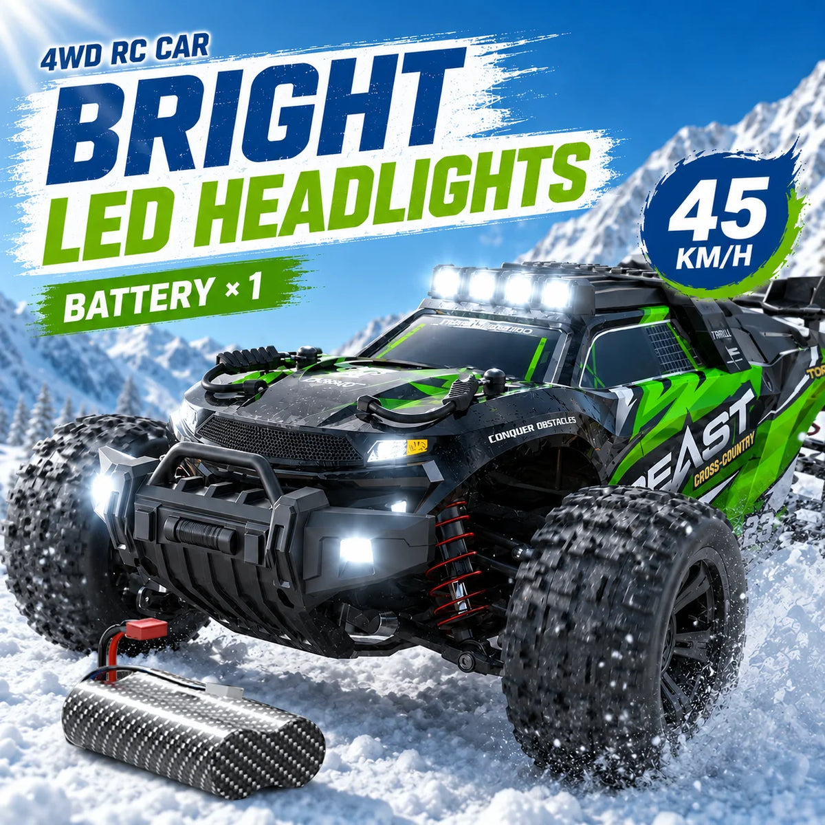 ZNLYRION 4WD Off Road RC Buggy With Metal Bottom Plate