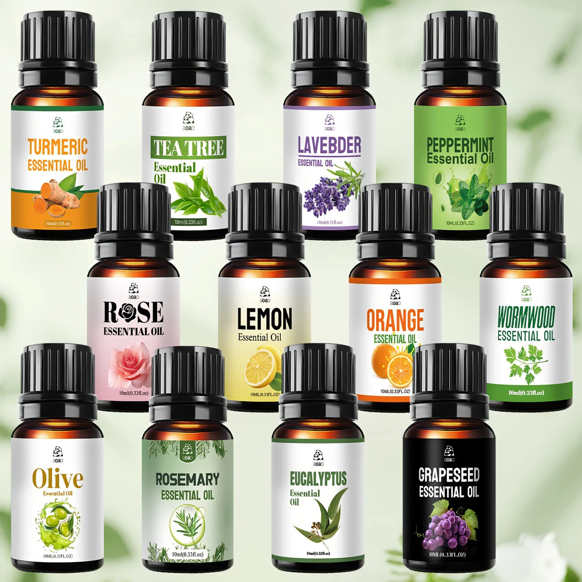 Aoao Essential Oil Blend Set For Skin Hair And Massage