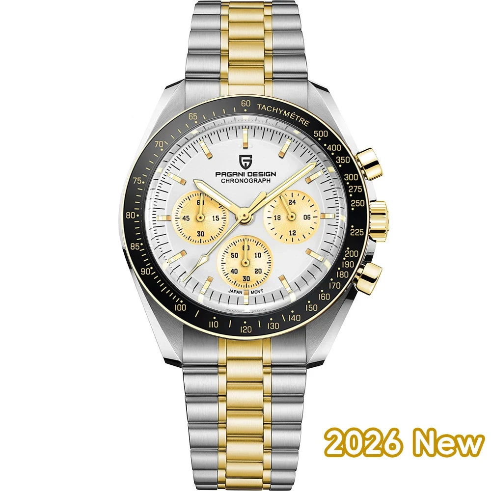 PAGANI DESIGN 1701 Moon Men's Sapphire Glass Chronograph Quartz Watch