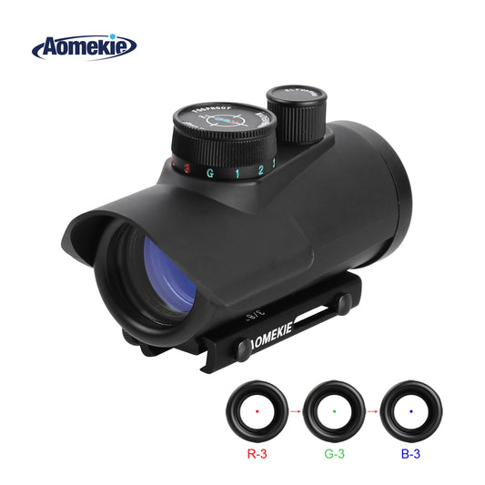 Reflex Dot Sight Scope With Adjustable Brightness Rail Mount