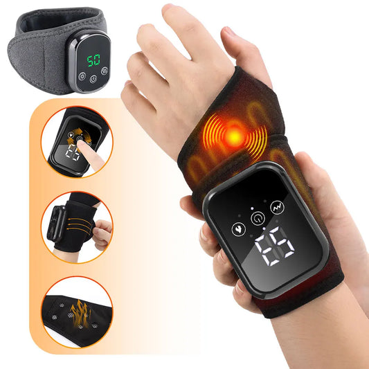 Agdoad Electric Wrist Massager With Heating And Vibration Therapy