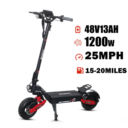 Arwibon 1200W Foldable Off-Road Electric Scooter for Adults